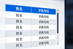 姓名和手机号码分离功能界面
